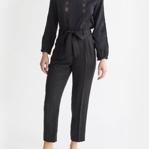 VETTA Pleated High Waist Black Trouser Pant sz 4